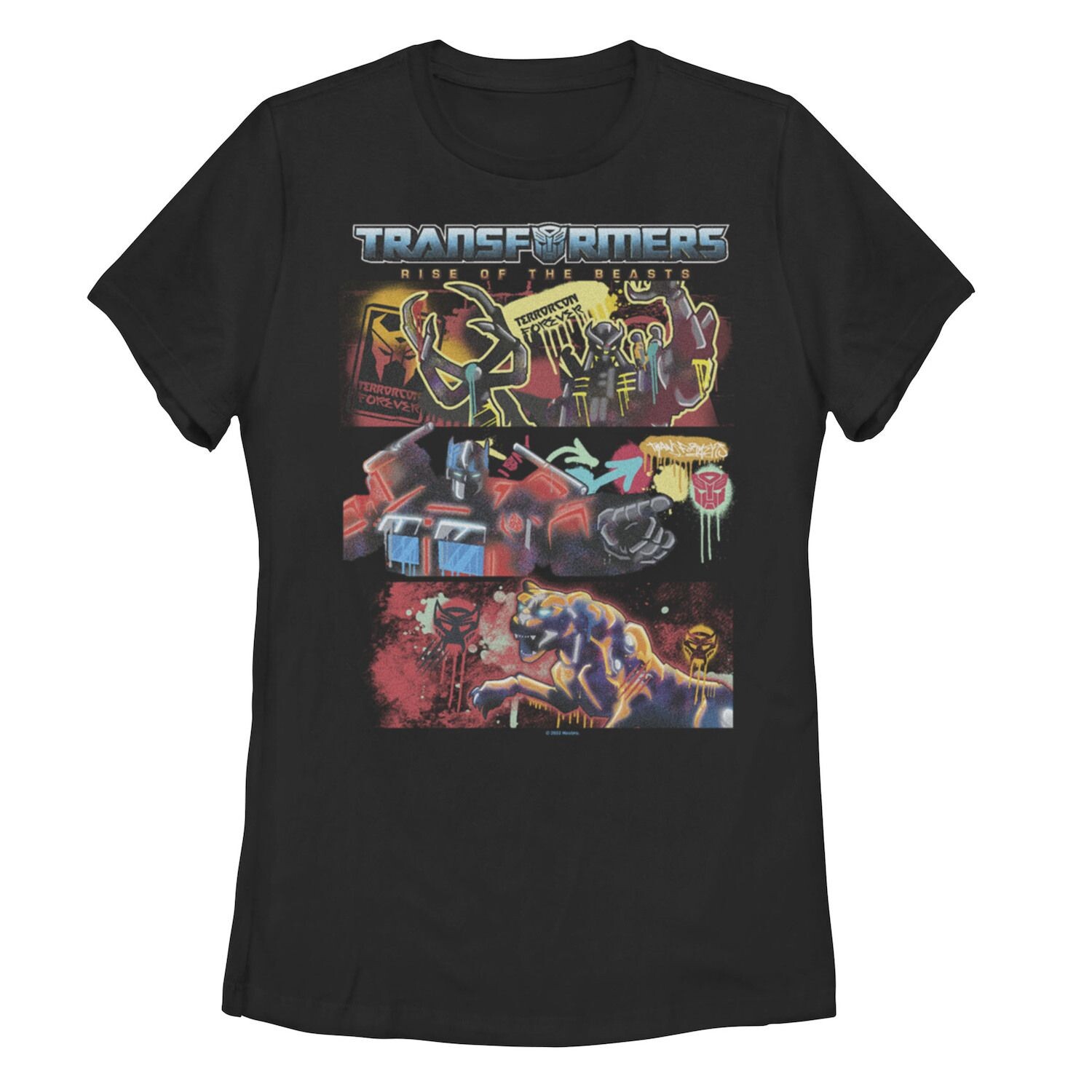 

Детская футболка Transformers Rise of the Beasts Brooklyn Trio с граффити и граффити Licensed Character