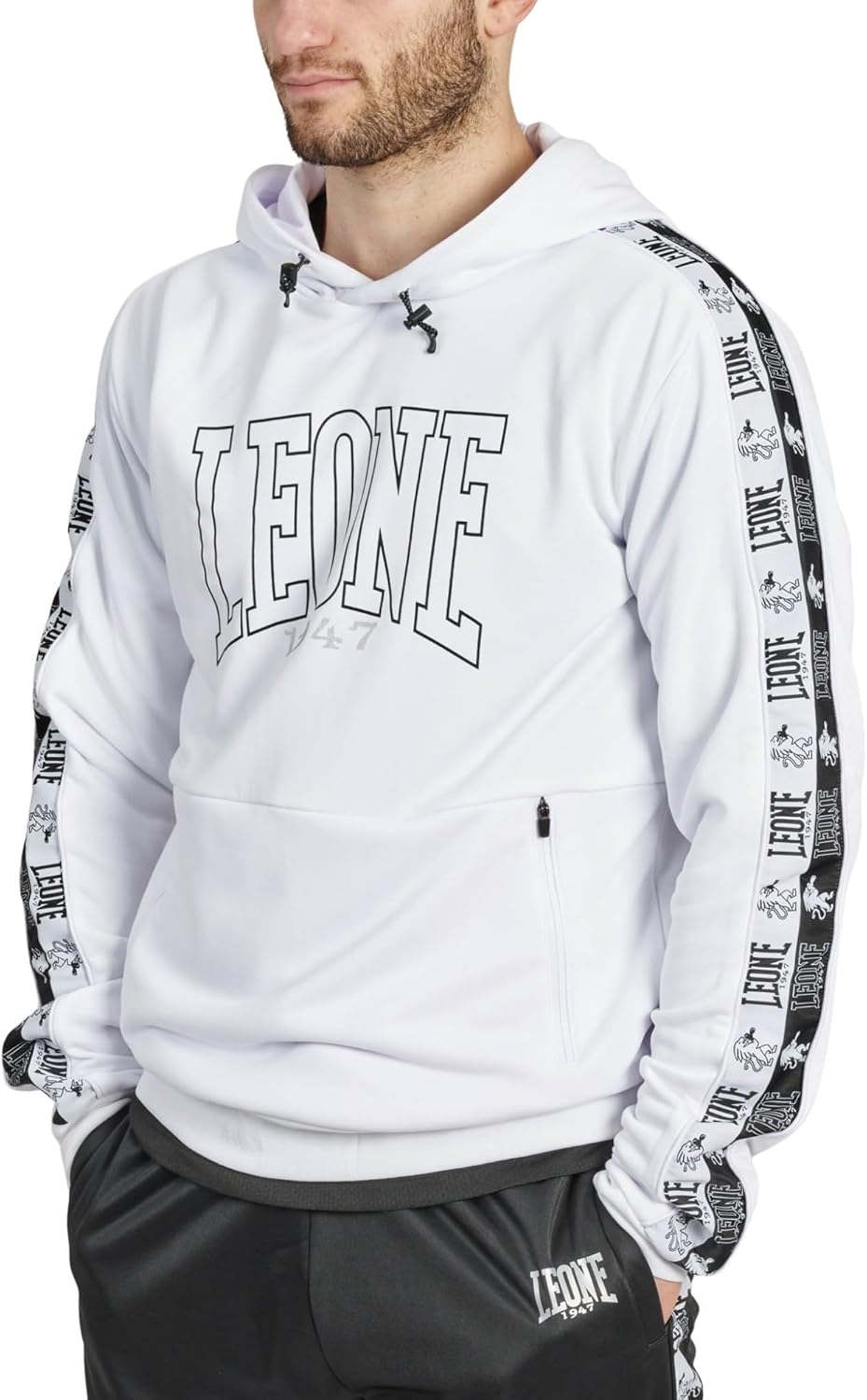 

Культовая тренировочная толстовка Leone 1947, белая, Белый, Культовая тренировочная толстовка Leone 1947, белая