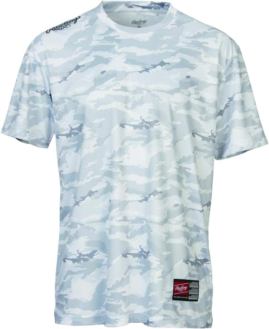 

Футболка Rawlings ATS9S01 в камуфляжном стиле, бейсбольная форма, светло-серый/белый