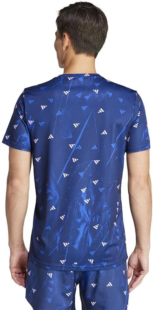 Футболка мужская adidas Run It Brand Love Tee, темно-синяя — фото 2