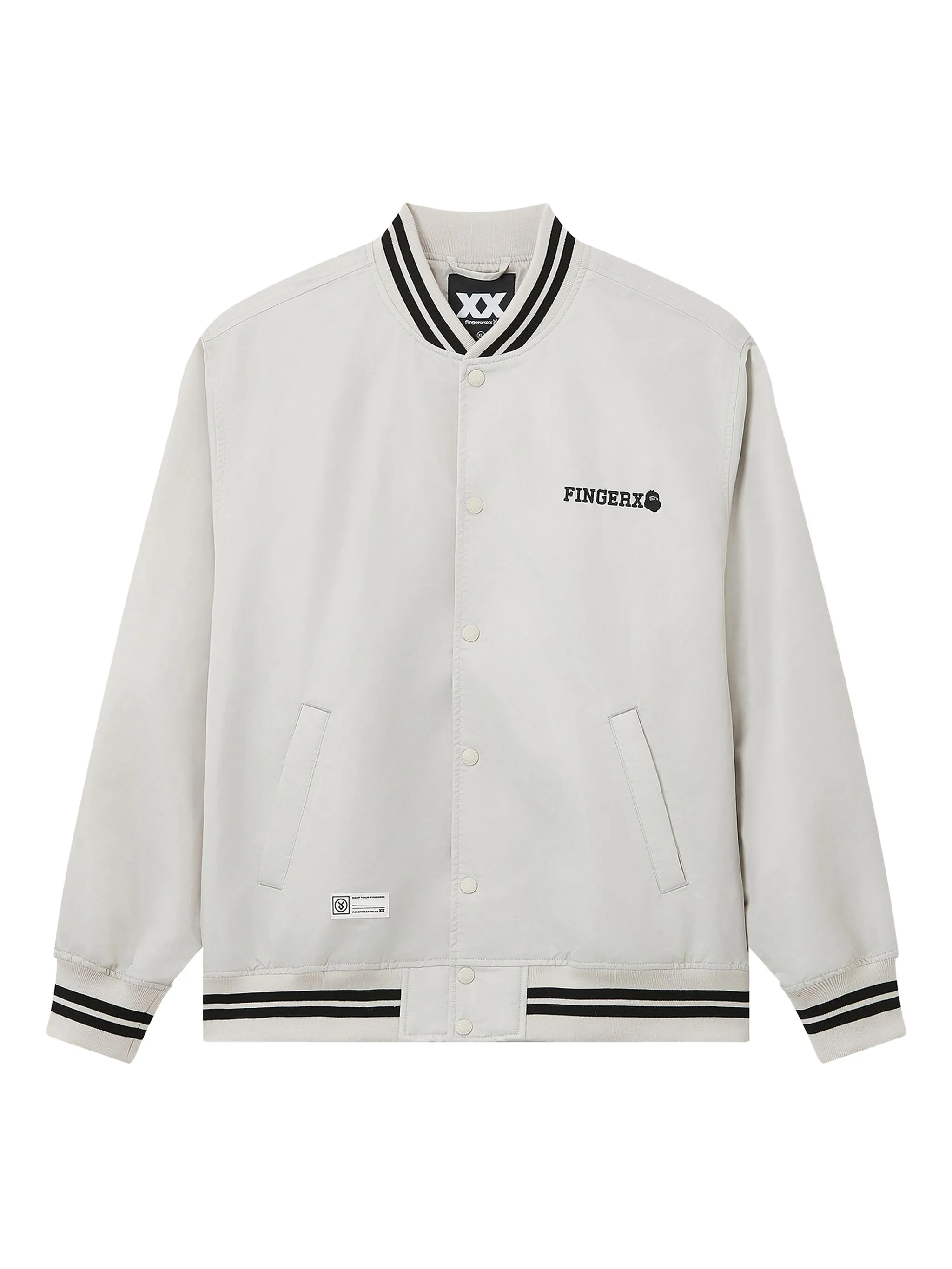 

Бомбер с вышивкой Fingercroxx, бежевый