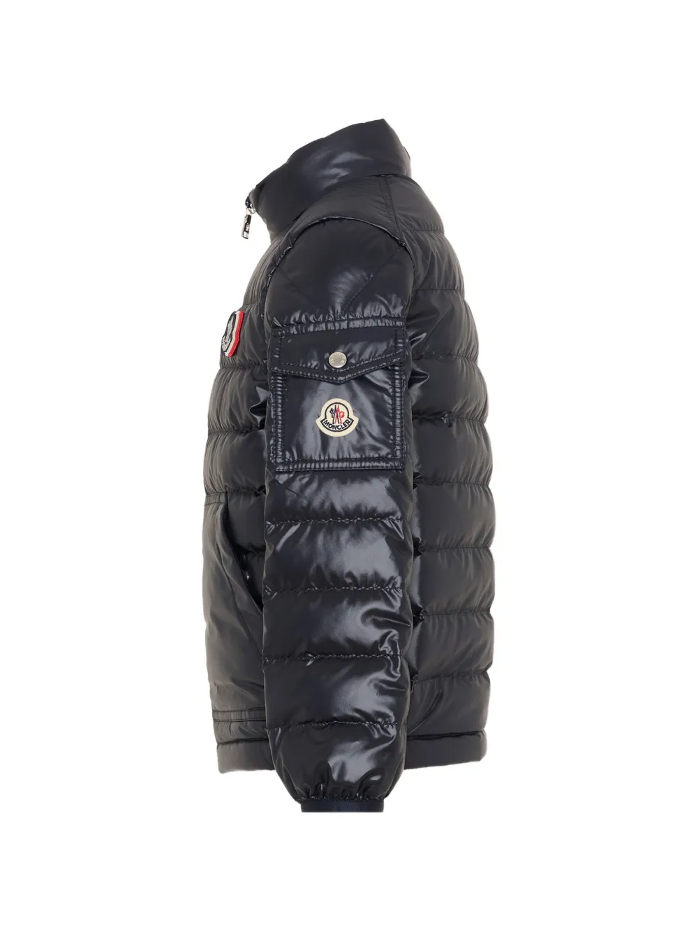Стеганая куртка Bengi на молнии Moncler Enfant, синий — фото 3