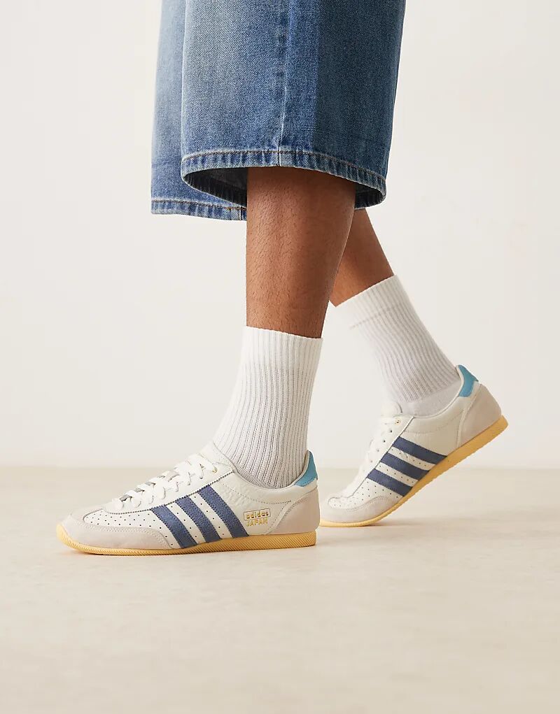 Кроссовки Adidas Originals Japan белого и синего цветов — фото 4
