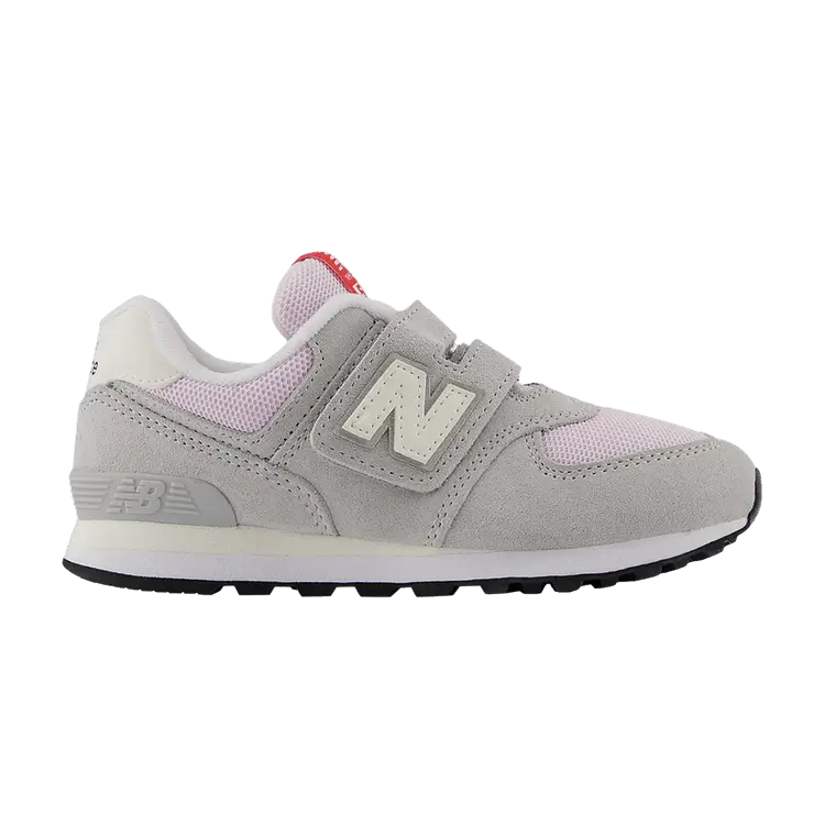 

Кроссовки New Balance 574 Hook & Loop Little Kid Wide 'Brighton Grey Light Raspberry', серый