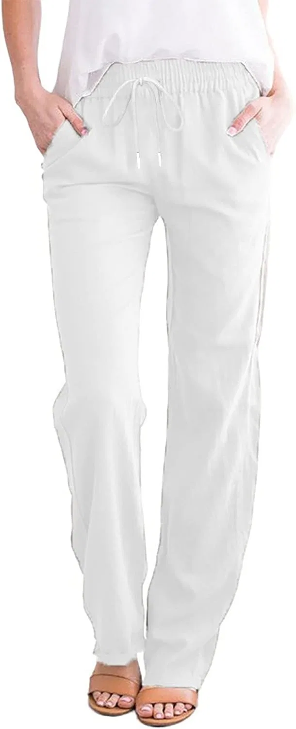 Джинсы, Casual Cotton Linen, White