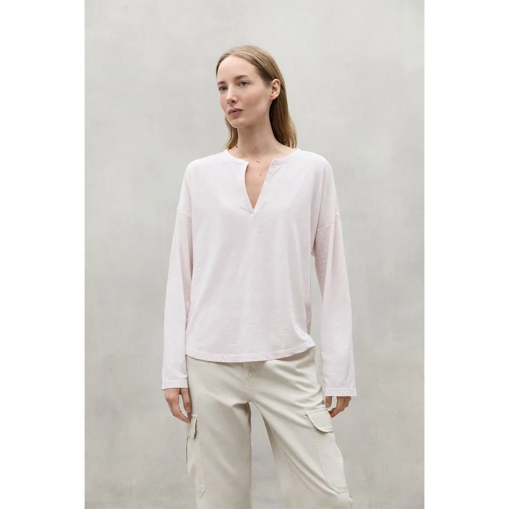 

Футболка Ecoalf Ronne Long Sleeve V Neck T-Shirt, бежевый
