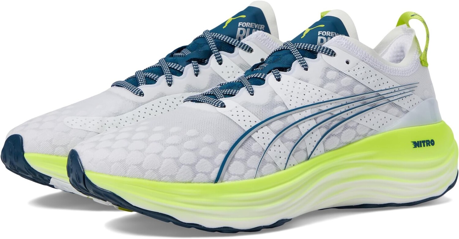 

Кроссовки PUMA Foreverrun Nitro, цвет PUMA White/Ocean Tropic/Lime Pow