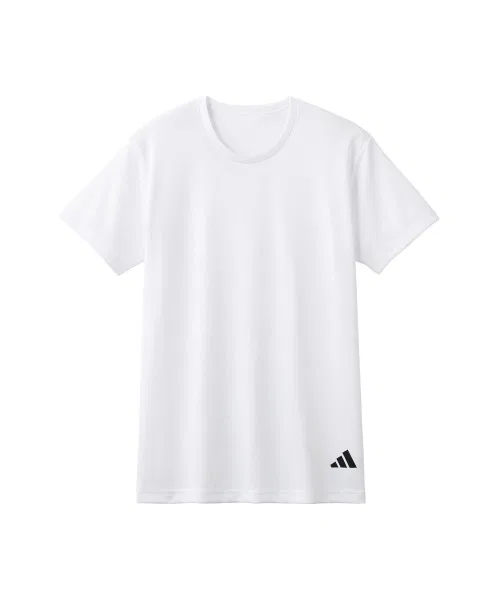 Футболка с круглым вырезом adidas с логотипом, 2 шт, белый — фото 2