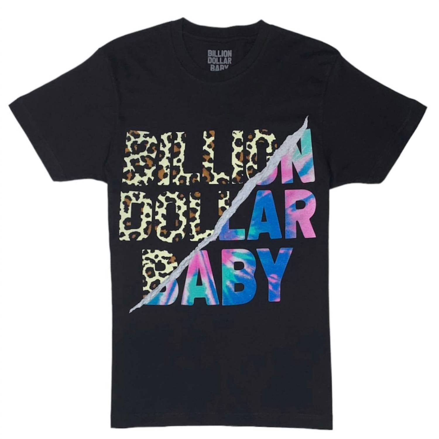 

Футболка мужская Lepard Tie Dye черного цвета Billion Dollar Baby