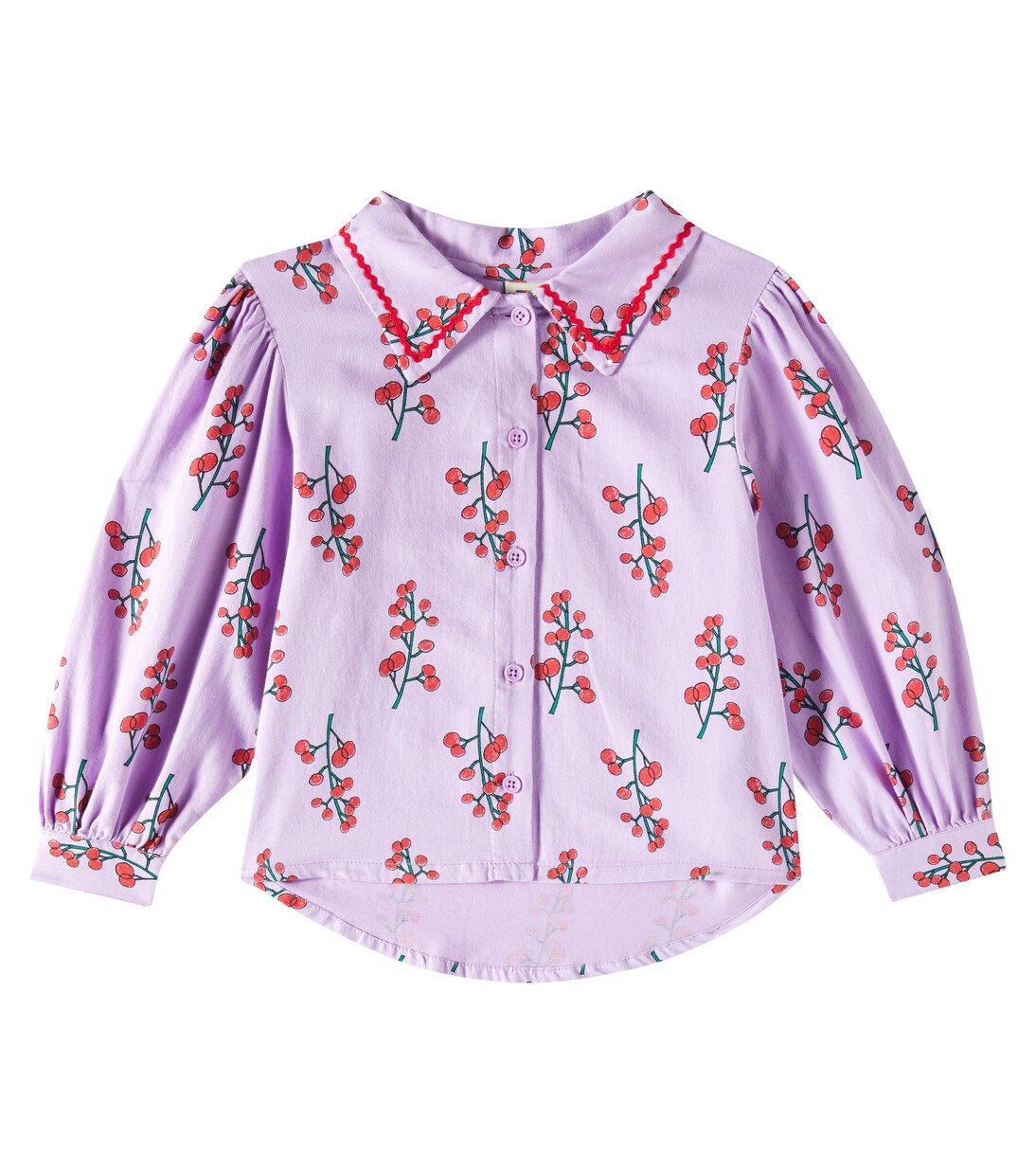 

Топ из хлопка с ягодным принтом Jellymallow, Light Purple