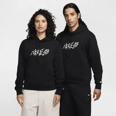

Худи Nike SB Fleece Pullover Skate Hoodie, черный/белый