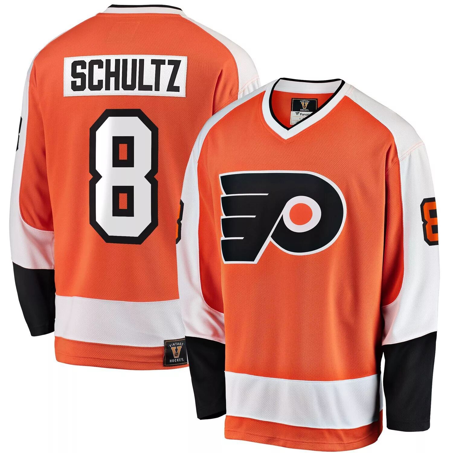 

Мужская футболка с логотипом Dave Schultz оранжевого цвета для пенсионера Philadelphia Flyers Premier Breakaway Fanatics, Оранжевый, Мужская футболка с логотипом Dave Schultz оранжевого цвета для пенсионера Philadelphia Flyers Premier Breakaway Fanatics