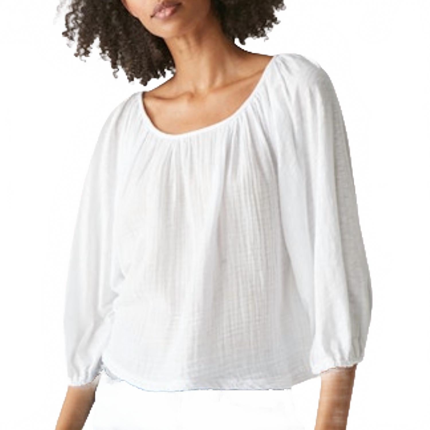 

Топ Ingrid с рукавами-фонариками в белом цвете Michael Stars