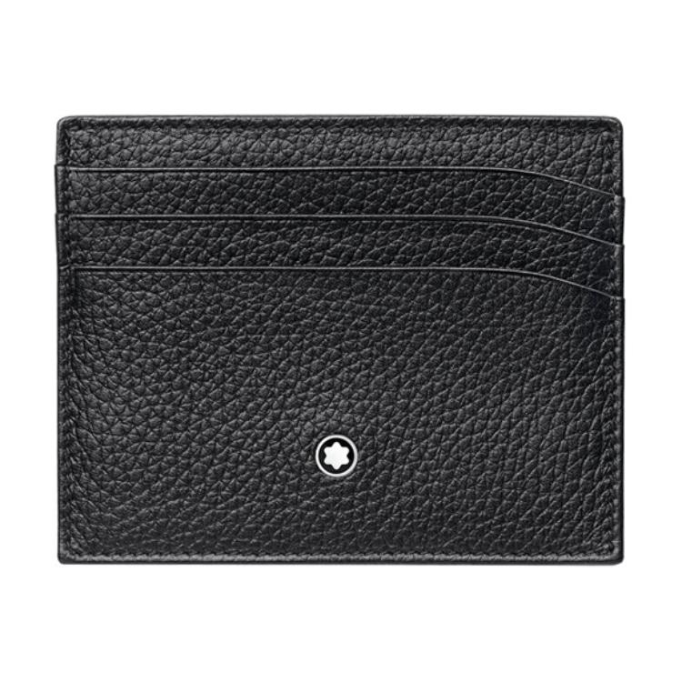 

MONTBLANC Кожаный картхолдер Meisterstuck с бисерной отделкой мужской черный