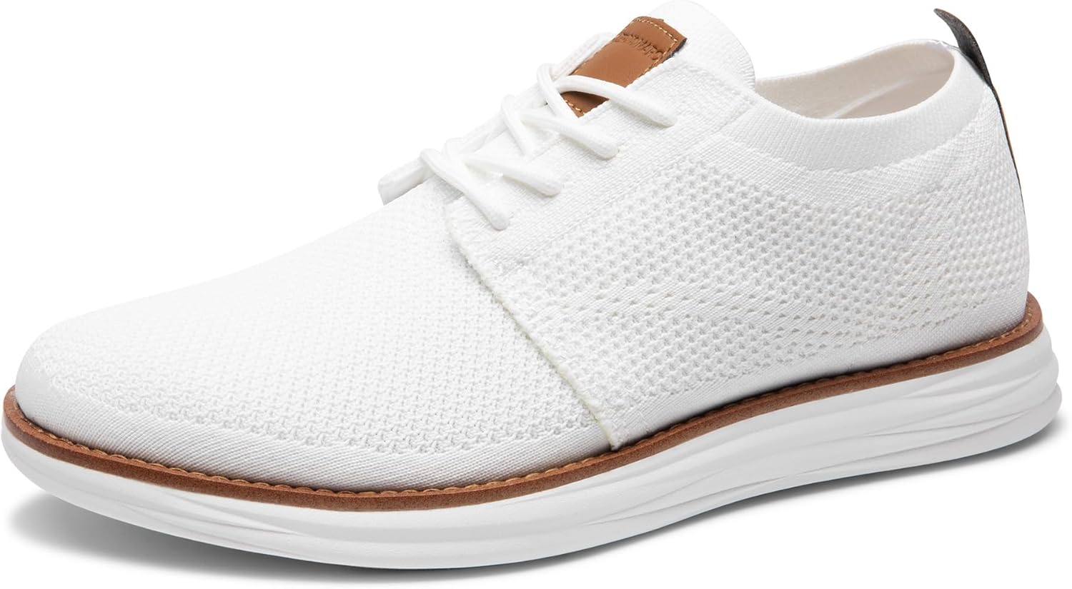 

Мужские кроссовки Bruno Marc KnitFlex Breeze с сеткой, оксфорды на шнуровке, легкие повседневные туфли для ходьбы, белый