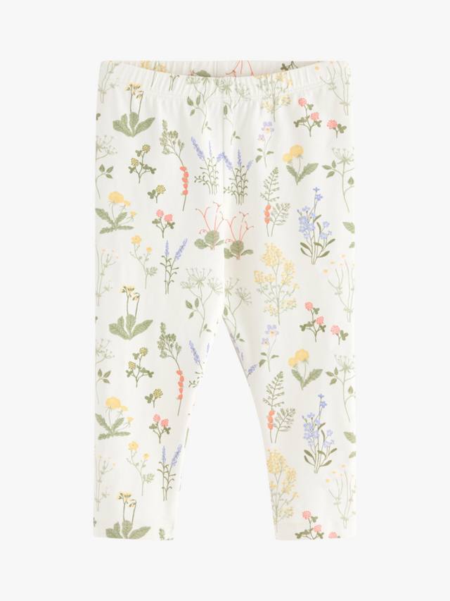 

Детские легинсы с цветочным принтом Lindex, Light Dusty White