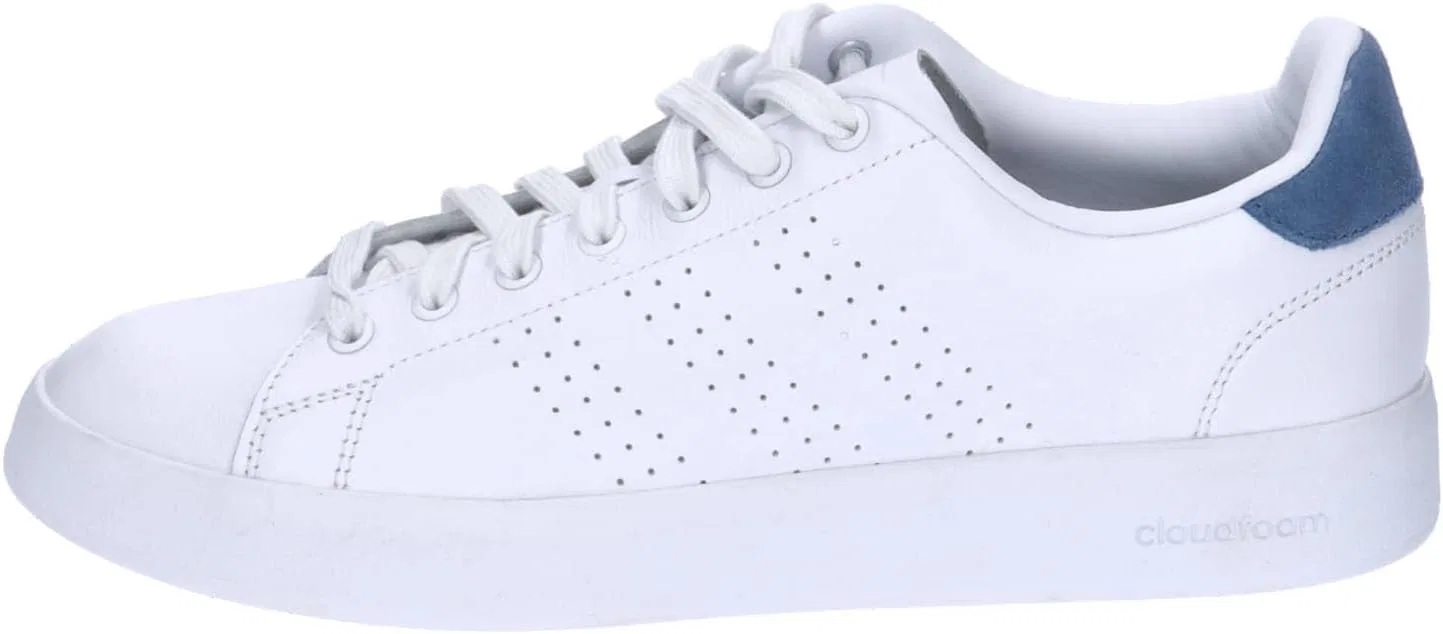 Мужские кожаные кроссовки Adidas Advantage Premium, Ftwr White Ftwr White Crew Blue — фото 2