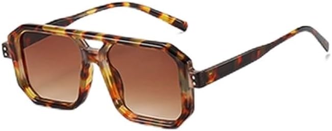 

Солнцезащитные очки Candy для женщин, розовый градиент, двойная перемычка, мужские солнцезащитные очки, женские солнцезащитные очки с защитой от УФ-излучения HYYZZC, C3 Leopard