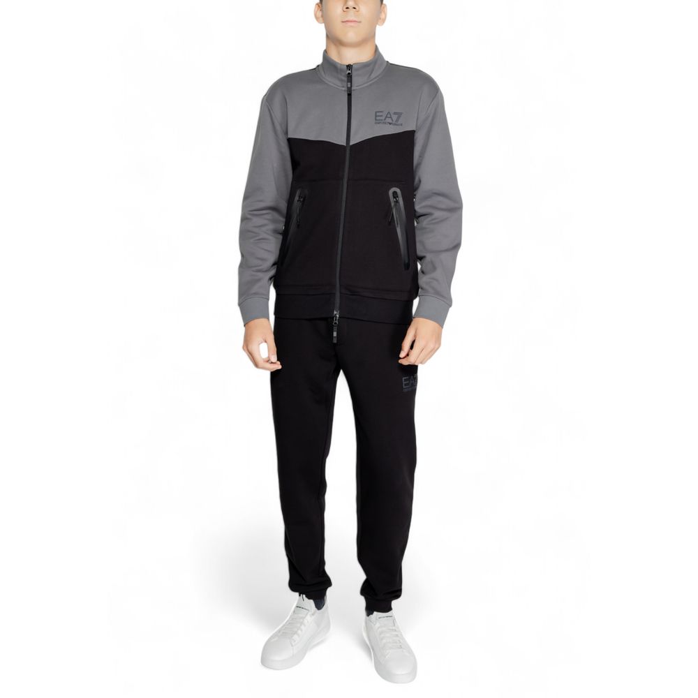 

Черный хлопковый спортивный костюм Armani EA7 Emporio