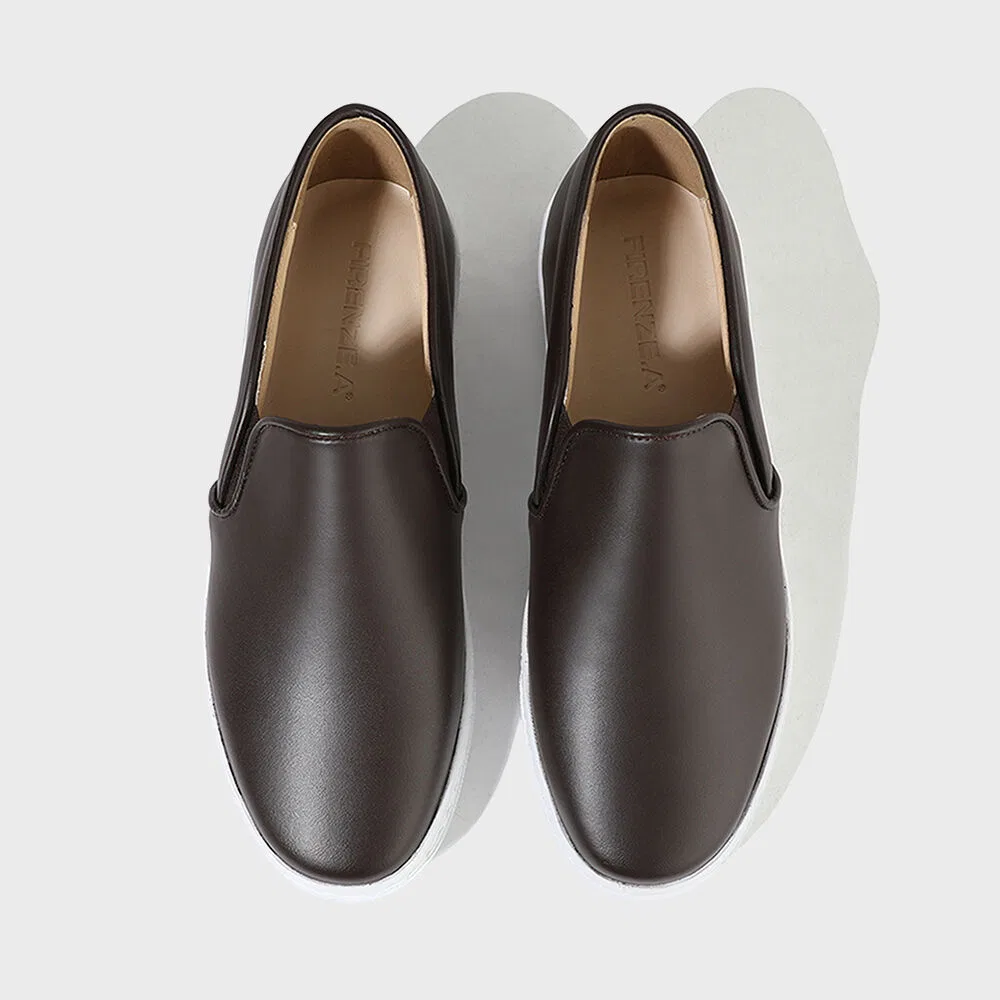 Мужские коричневые слипоны Standard Full Grain от Firenze.A