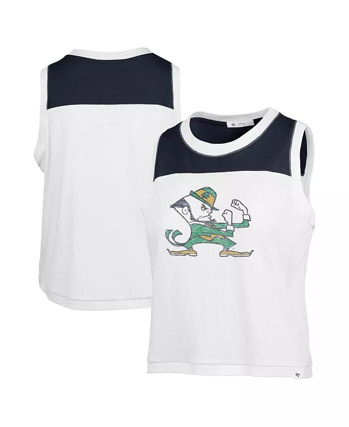 

Женская белая состаренная майка Notre Dame Fighting Irish Premier Zoey длиной до талии '47 Brand
