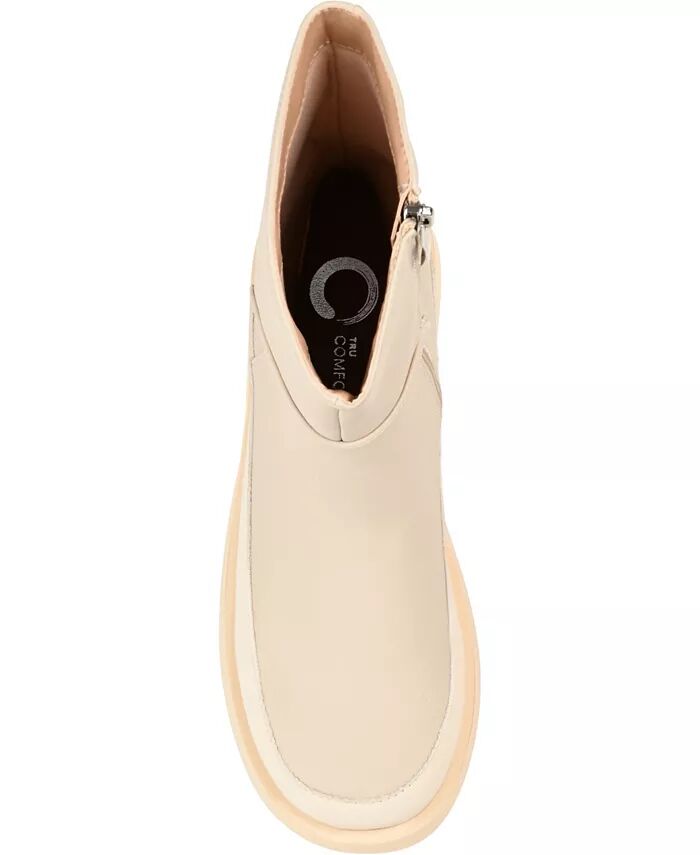 Женские ботильоны Cristen Lug Sole Journee Collection, слоновая кость/кремовый — фото 4