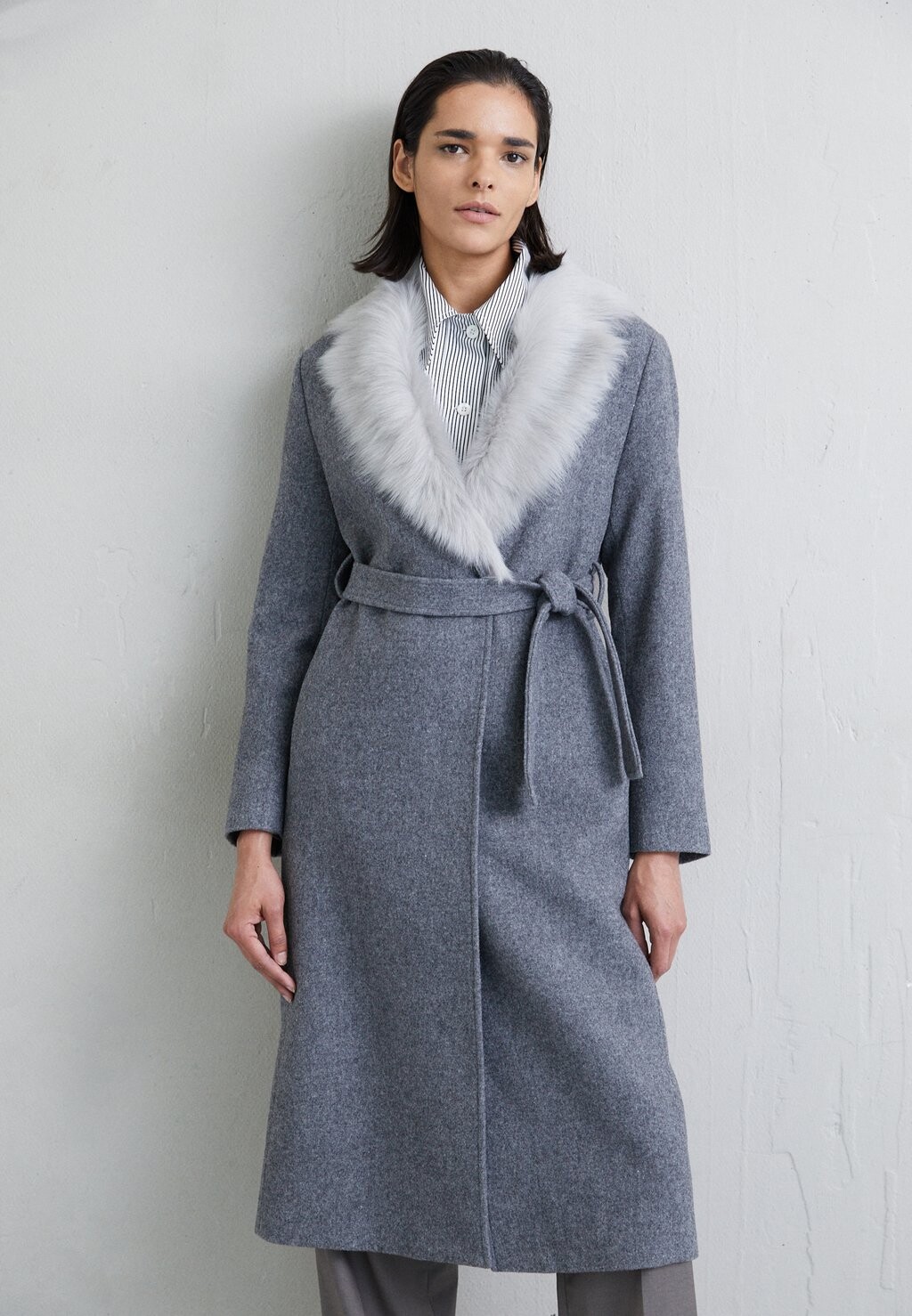 

Классическое пальто JENNI COAT WITH COLLAR STUDIO ID, коричневый