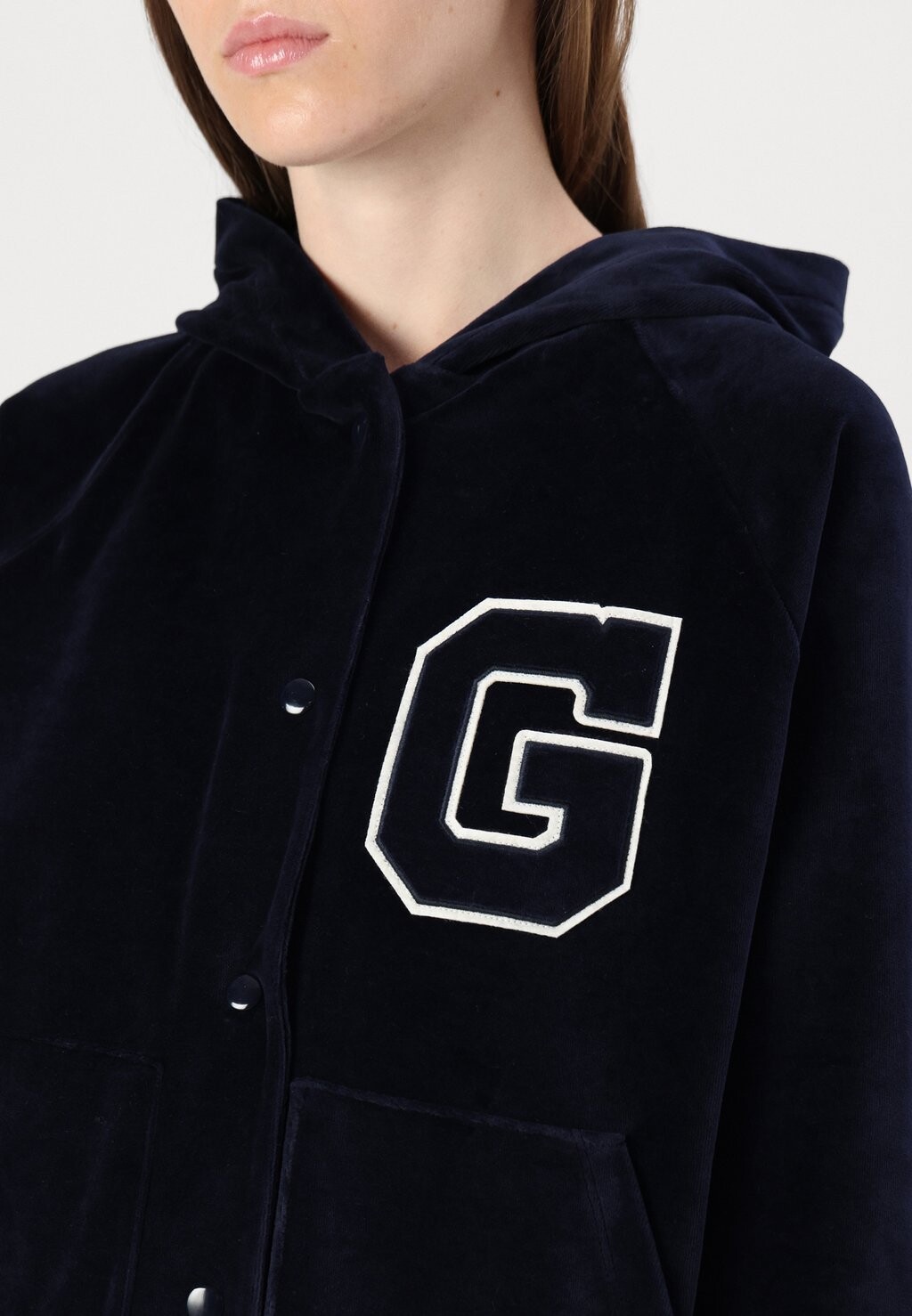 

Толстовка на молнии VARSITY HOODIE GANT, темно-синий