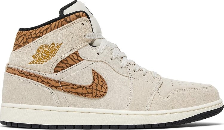 

Кроссовки Air Jordan 1 Mid SE 'Brown Elephant', коричневый, Коричневый;серый, Кроссовки Air Jordan 1 Mid SE 'Brown Elephant', коричневый