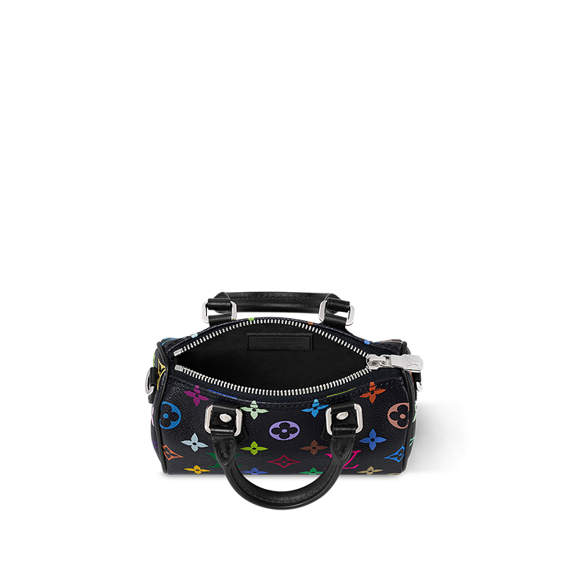 LOUIS VUITTON Сумка кросс-боди Takashi Murakami Nano Speedy черная разноцветная — фото 4