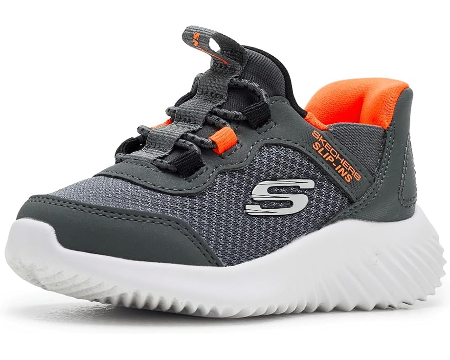 Детские кроссовки Skechers Hands Free Slip-Ins: Bounder-Brisk-Burst 403822N (для малышей) SKECHERS KIDS, Charcoal/Orange