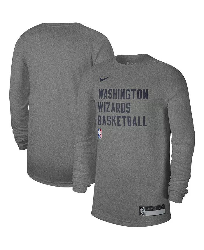 

Мужская и женская футболка Heather Gray Washington Wizards 2023/24 Legend On-Court Practice с длинным рукавом Nike