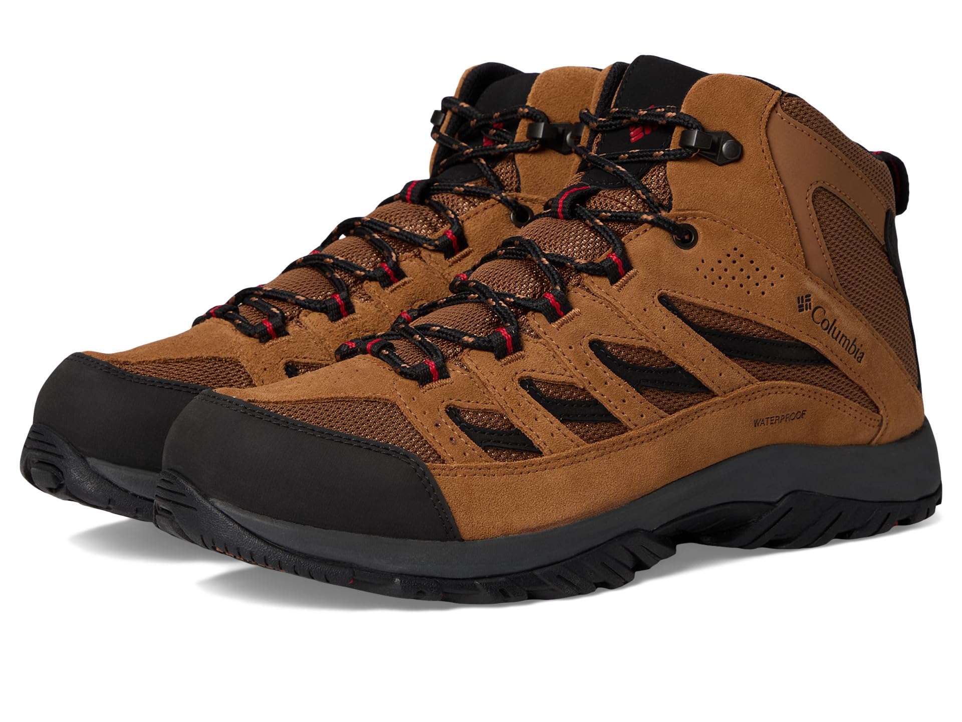 

Ботинки Columbia Crestwood Mid Waterproof, цвет Camel Brown/Mountain Red