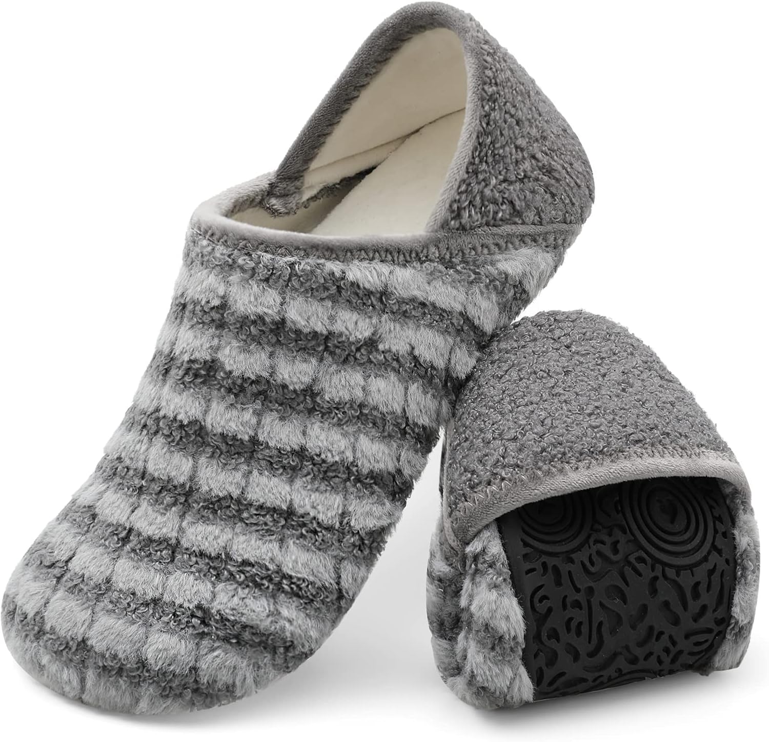 

Домашние тапочки XIHALOOK для женщин и мужчин, уютные носочные тапочки с мягкой резиновой подошвой, для дома и улицы, серый