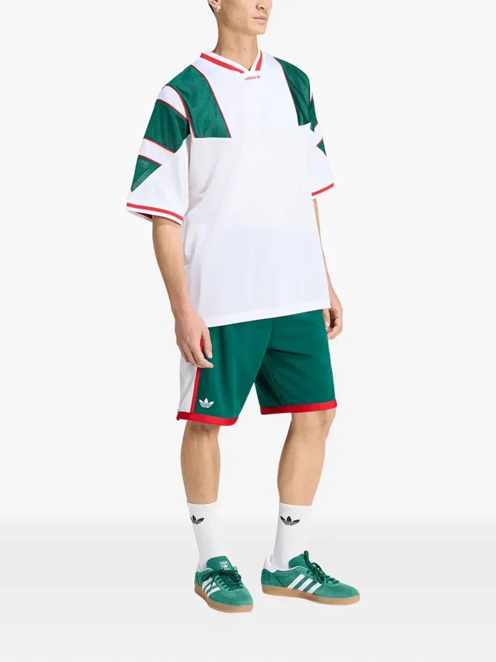 Футболка из джерси со вставками из сетки Adidas, белый — фото 2