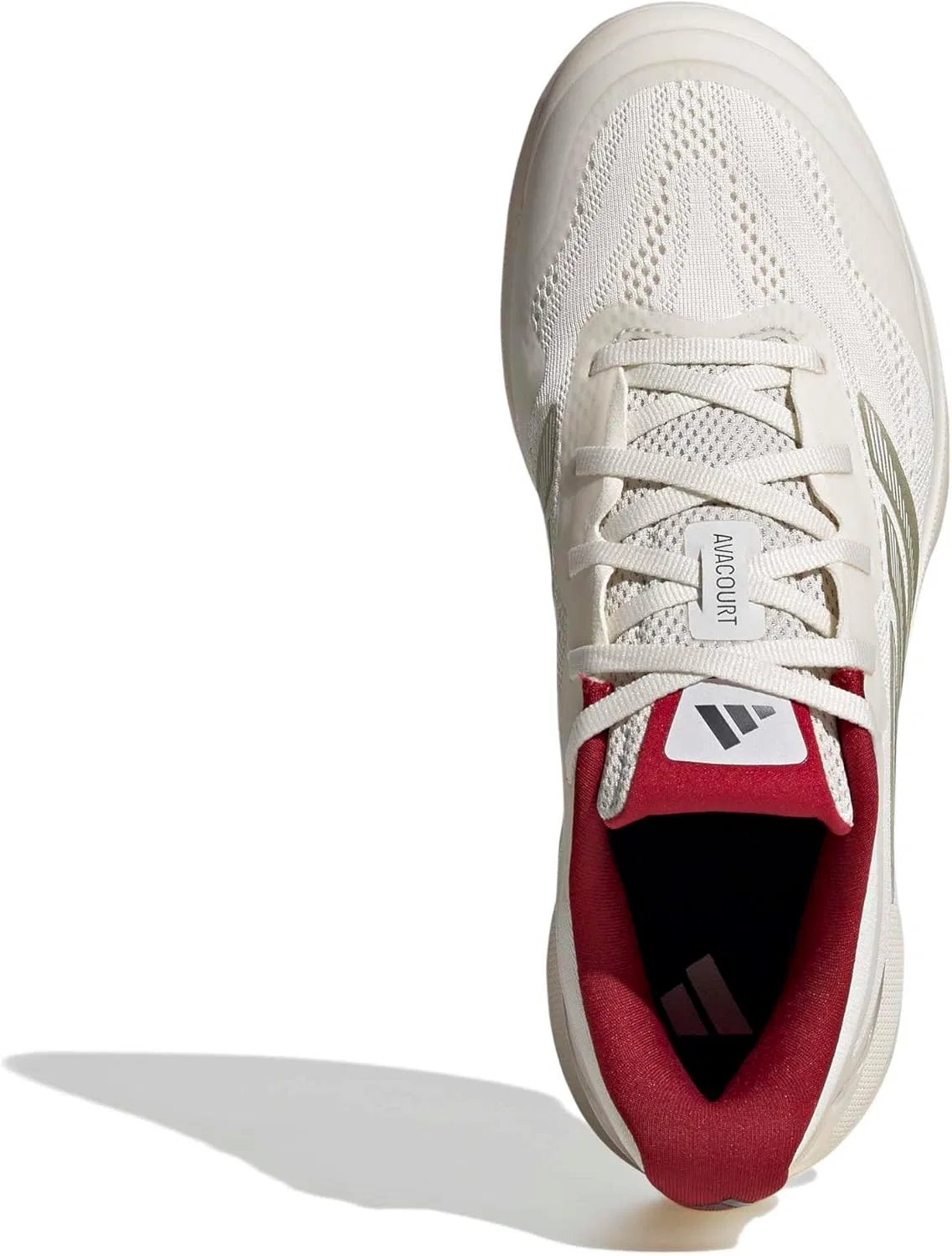 Кроссовки для тенниса Avacourt 3 adidas, Chalk White/Ice Gold Metallic/Team Victory Red — фото 2