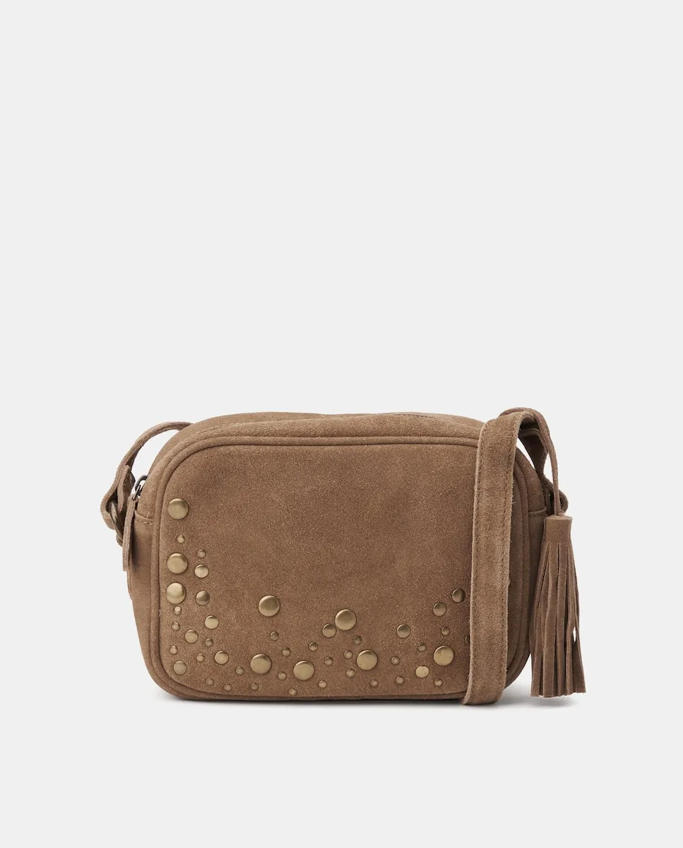 

Кожаная сумка-ведро с заклепками Tintoretto, песочный