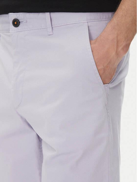 Шорты из ткани обычного кроя Chino-Slim-Shorts 50536723 Boss, фиолетовый — фото 4