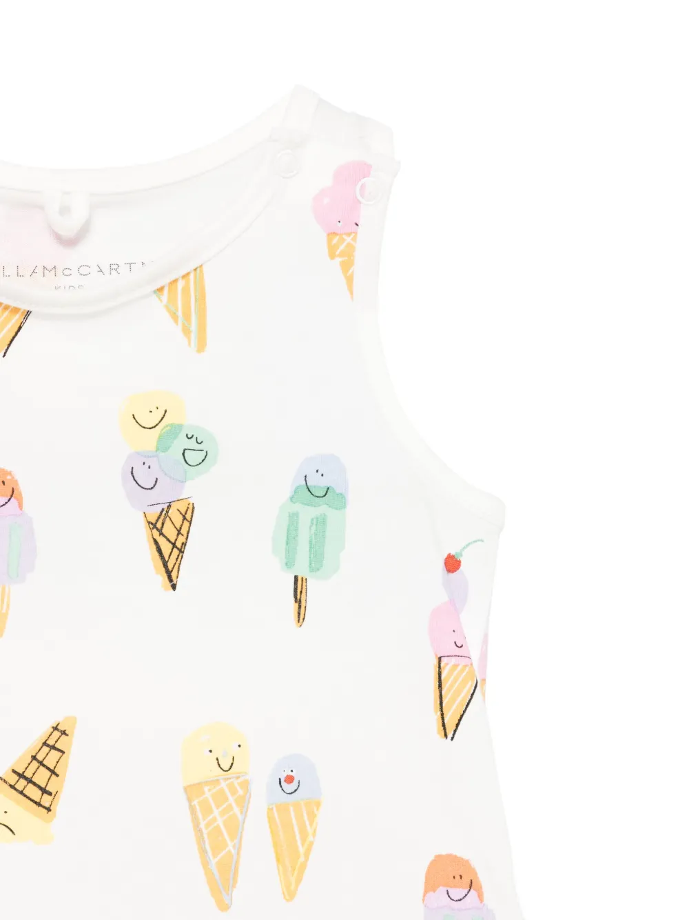 Платье с принтом Icecream Stella McCartney Kids, белый — фото 3