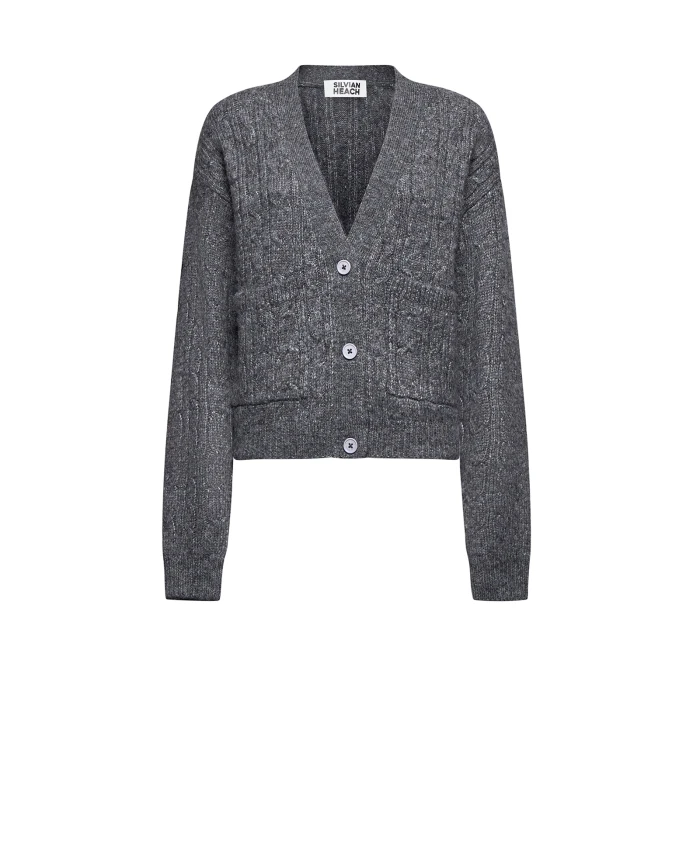 

Компактный кардиган с V-образным вырезом. Silvian Heach, серый