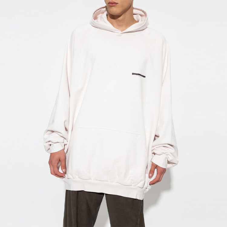Толстовка мужская Off White Balenciaga, кремовый — фото 4