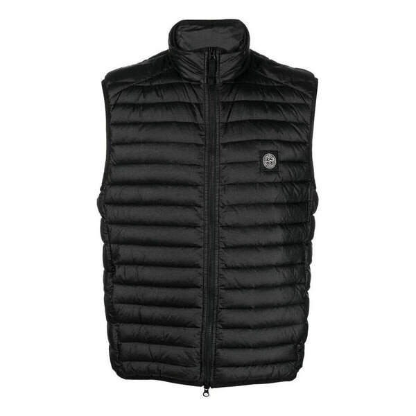

Жилет patch nylon down vest 'black' Stone Island, черный