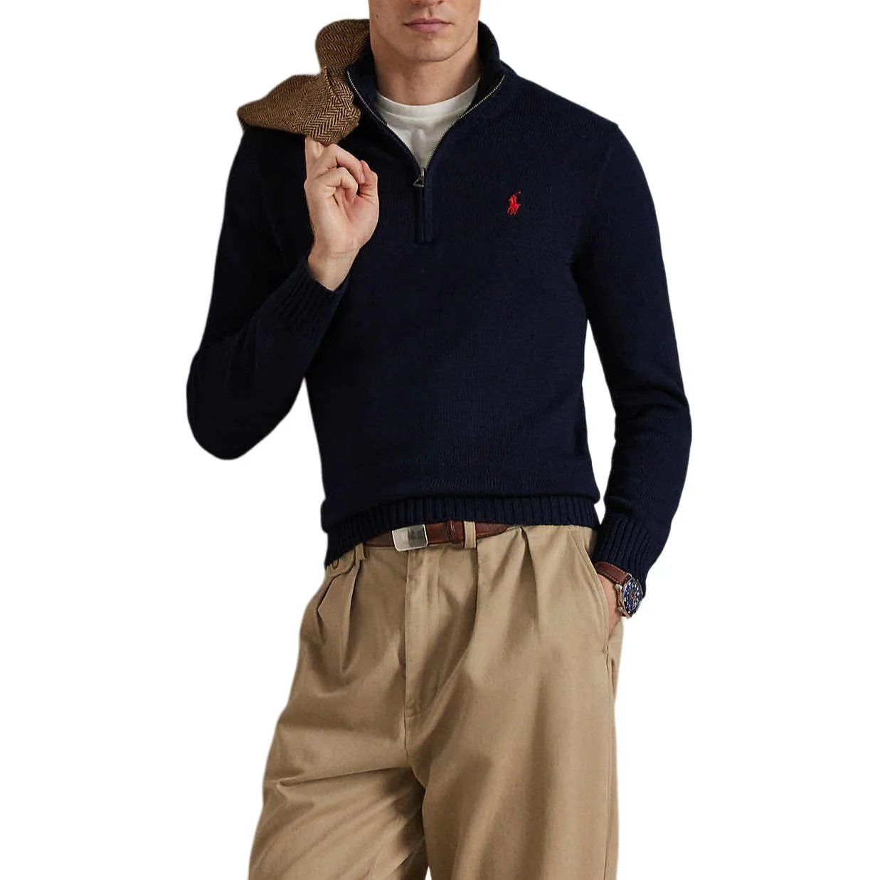 Свитер с вышивкой Polo Pony Polo Ralph Lauren, синий — фото 3