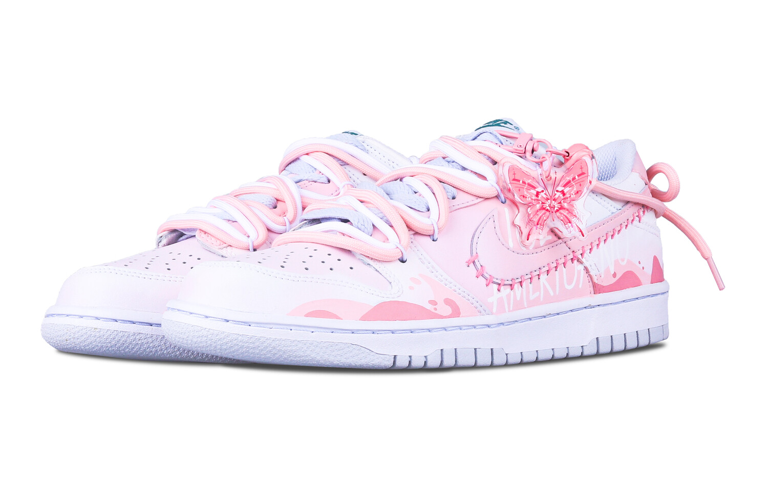 

Кроссовки Nike Dunk Skateboard Shoes Women's Low-Top White, Розовый, Кроссовки Nike Dunk Skateboard Shoes Women's Low-Top White