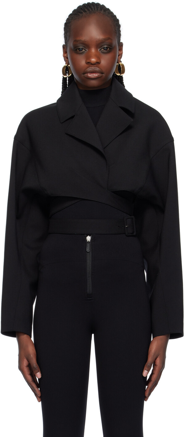 

Черная куртка через плечо Alaïa