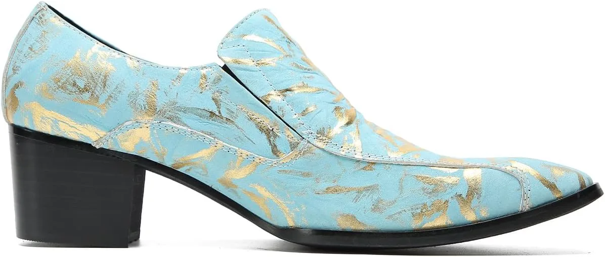 

Мужские лоферы Santimon, слипоны, повседневные и праздничные, из кожи, пенни-лоферы, модные туфли на каблуке для мужчин, синий