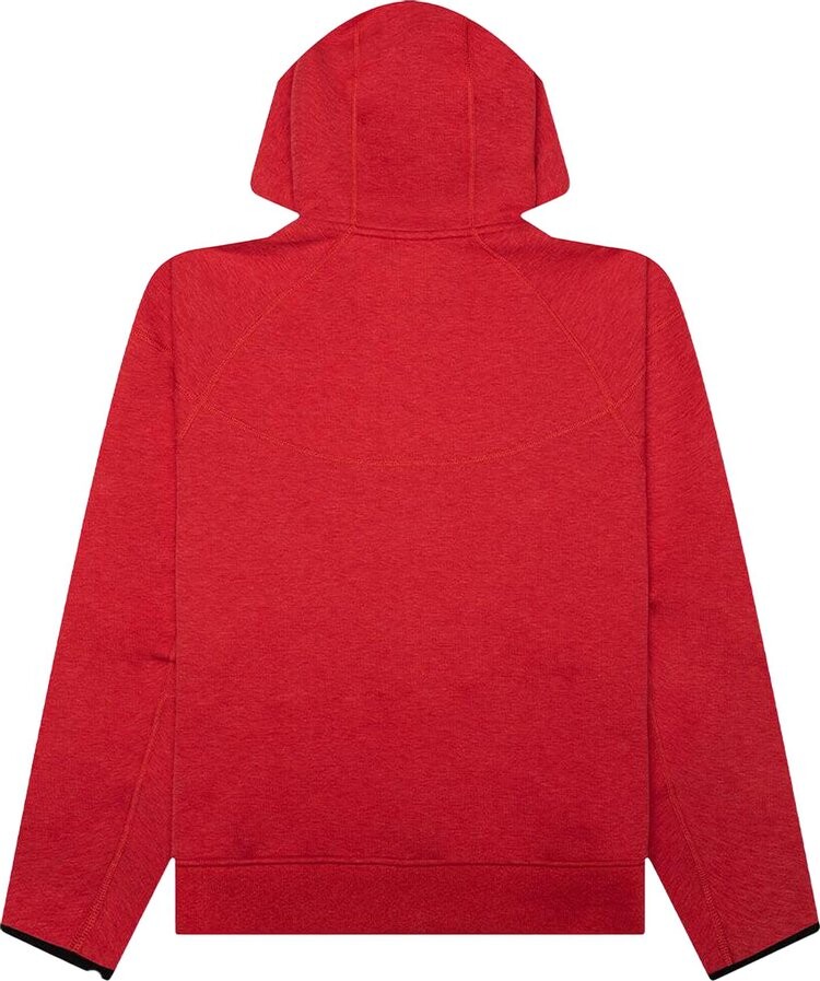 Худи Nike Sportswear Tech Fleece Windrunner 'Light University Red Heather/Black', красный — фото 2
