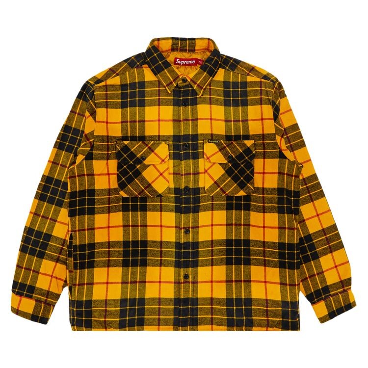 

Рубашка Supreme Quilted Plaid Shirt Yellow, желтый