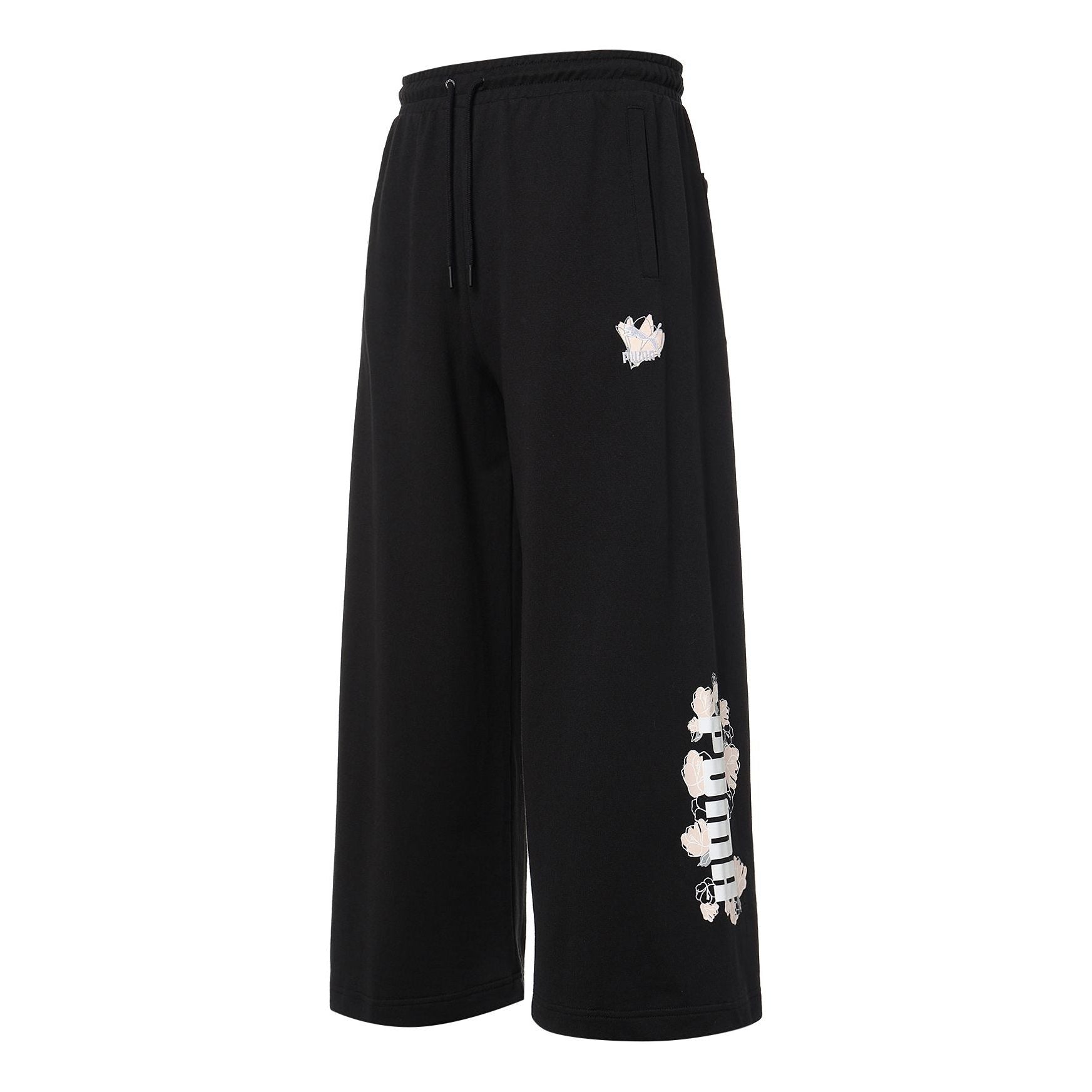 

Повседневные брюки (WMNS) PUMA Logo Printing Knitting Casual Pants Black 532046-01