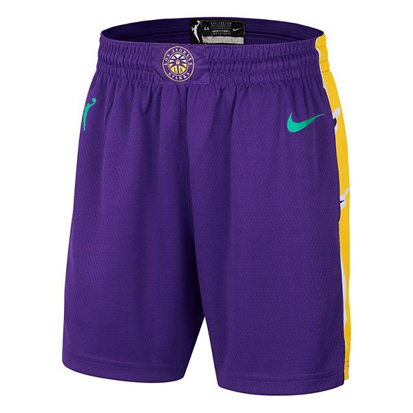 Женские шорты Los Angeles Sparks фиолетовые для победных выступлений на площадке Nike — фото 3